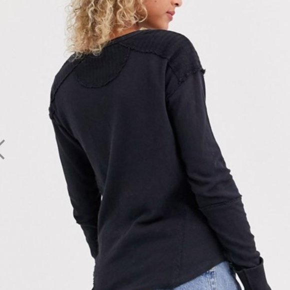 FREE PEOPLE - We The Free Military Mix Henley - Picture 4 of 16